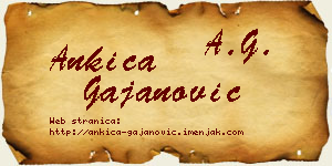 Ankica Gajanović vizit kartica